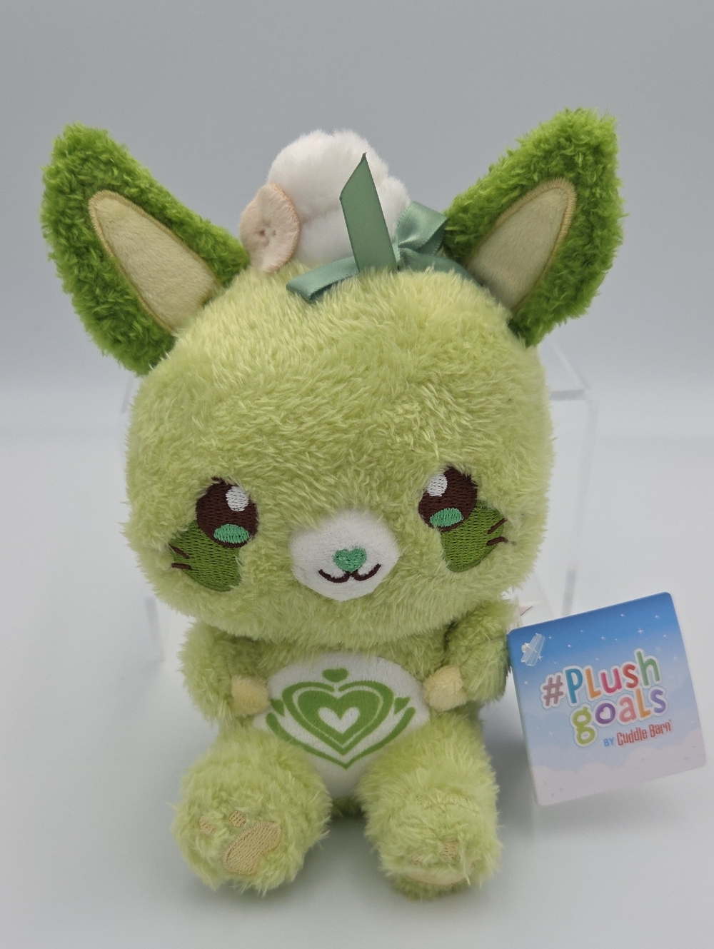 PlushGoals Cuddle Barn Green Banana Matcha Heart Bunny Plush Round 1 Prize NWTs